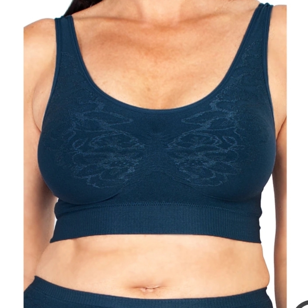 Rhonda Shear Womens 3-Pack Seamless Leisure Bras,